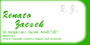 renato zacsek business card